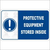 Protective equipment stored inside 